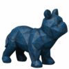 Statue Chien Origami Bleu