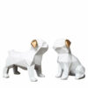 Statue Chien Origami Blanc