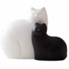 Statue Chat Noir & Blanc