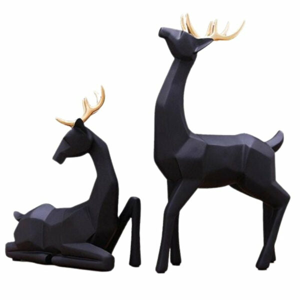 Statue Origami Cerf Family