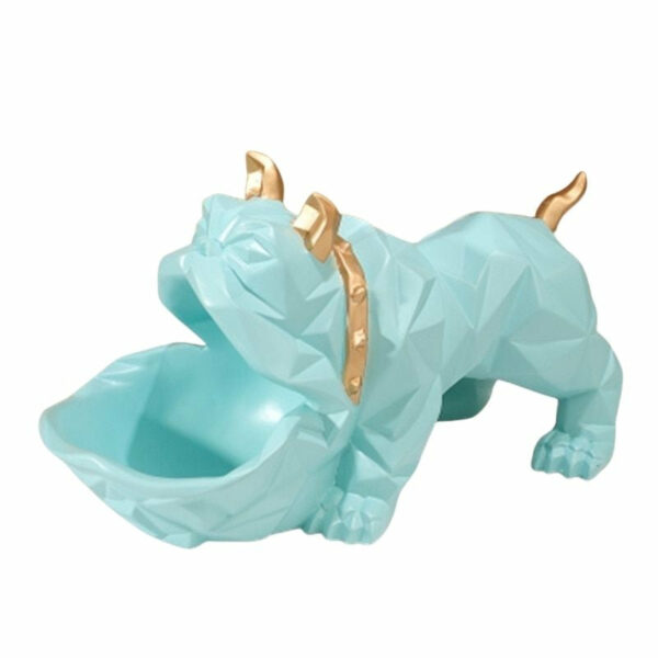 Statue Bouledogue Origami Vert