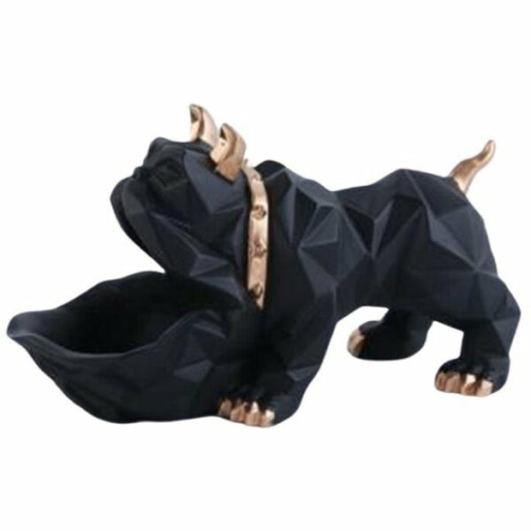 Statue Bouledogue Origami Noir