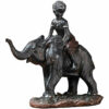 Statue Éléphant Avec Enfant