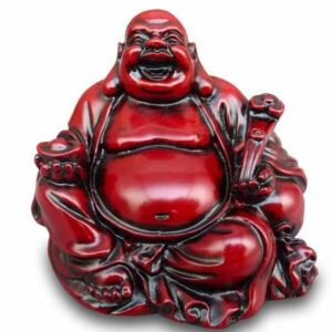 Statue Bouddha Rieur Rouge