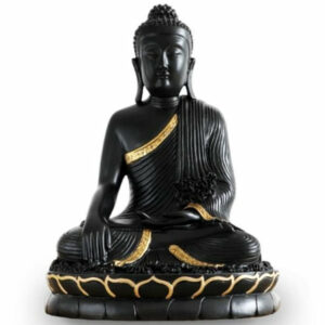 Statue Bouddha Sage Noir