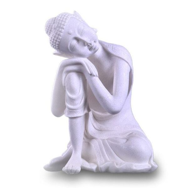 Statue Bouddha Rêveur Blanc