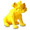 Statue Bouledogue Jaune