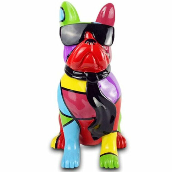 Statue Bouledogue Multicolore