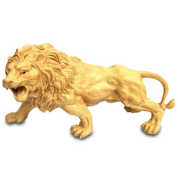 Statue Lion en Bois