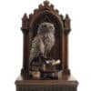 Statuette décorative chouette sur livres - Figurine artisanale en résine - Décoration médiévale