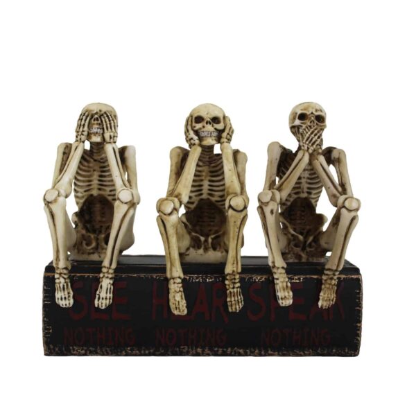 Figurine "Les Trois Squelettes Sages"  : Voir, Entendre, Parler
