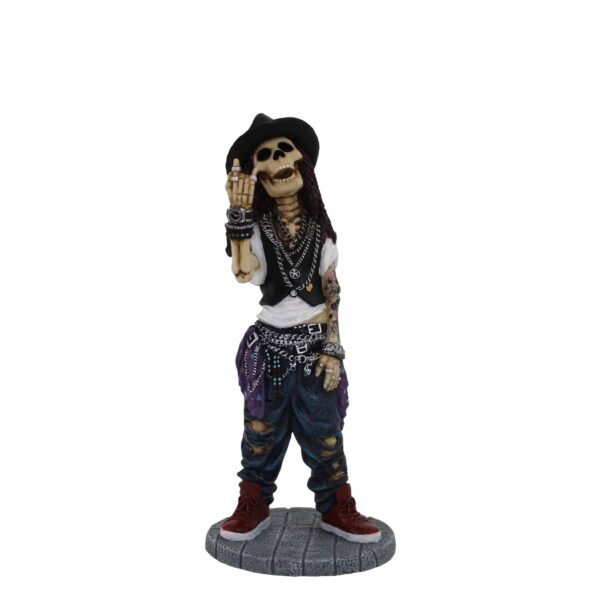 Statue Squelette Punk Rocker